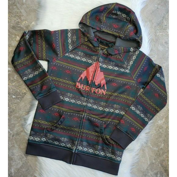 Burton Other - BURTON Dryride Zip Up Sweatshirt Jacket Gray Sz Lg